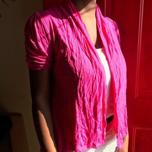 Short Sleeve Pink Coverup